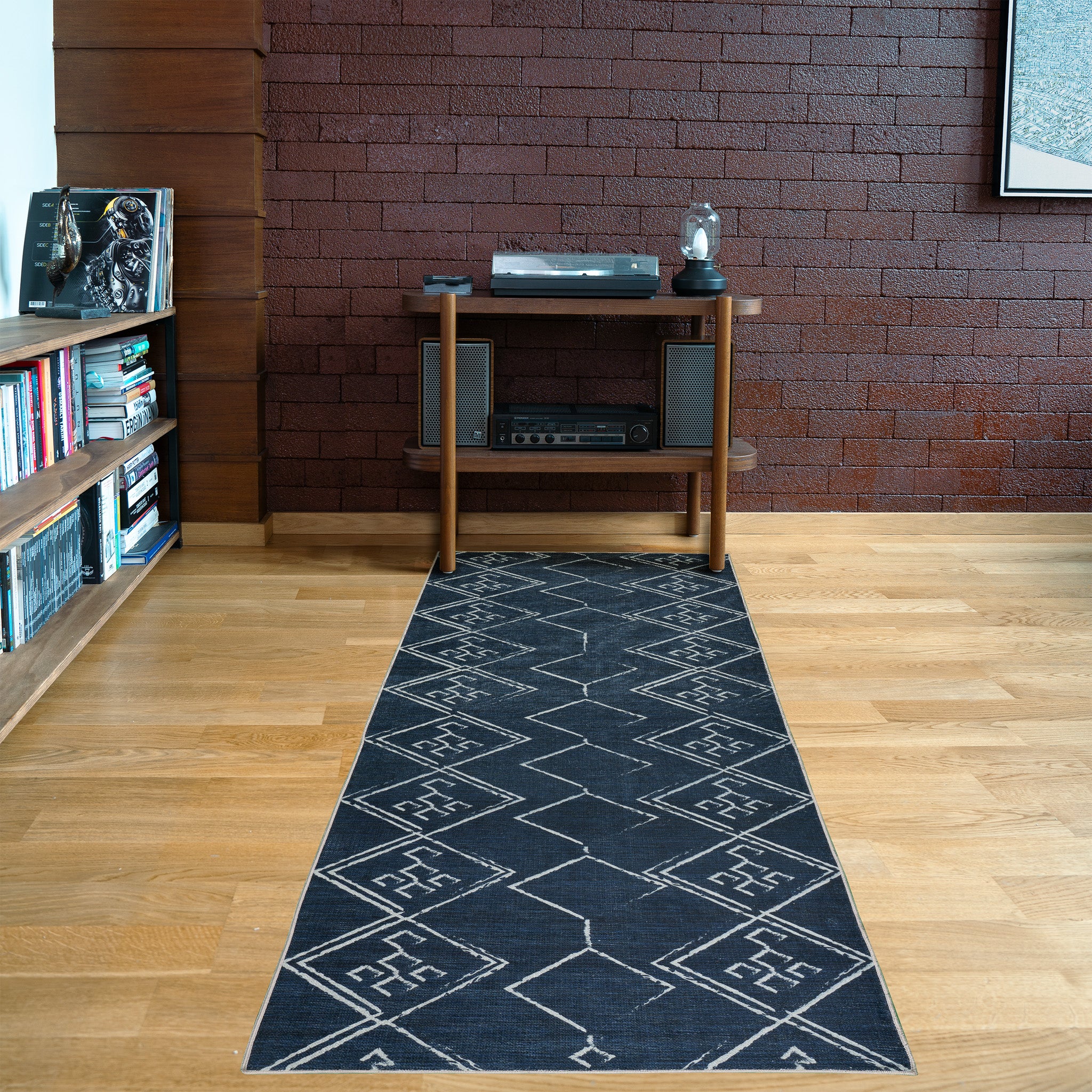 Aspen - Tapis de luxe en fourrure synthétique super doux - Bleu